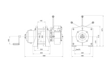 Лебедка пневматическая модель JQY-10X16 г/п 1,0 т