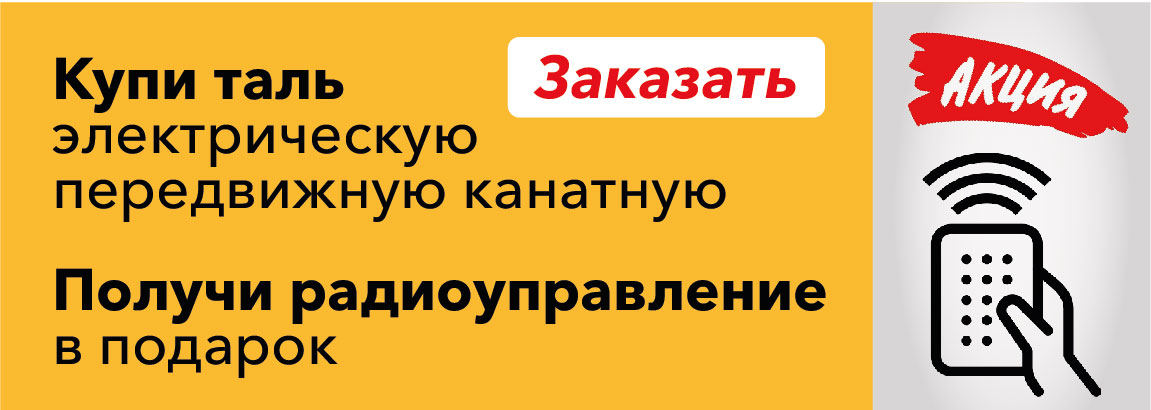 Купи таль электрическую передвижную канатную — получи радиоуправление в подарок. Заказать